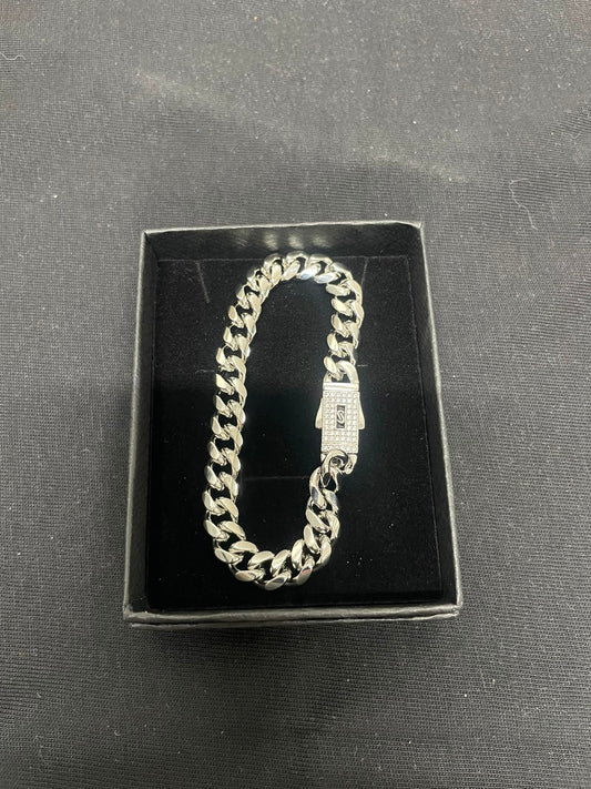 Bratara Cuban Silver
