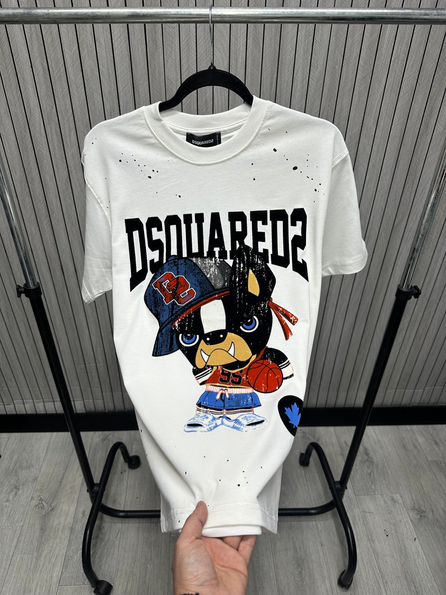 Tricou barbat Squar Alb
