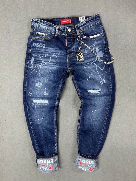 Blugi barbat D-12 Bleumarin