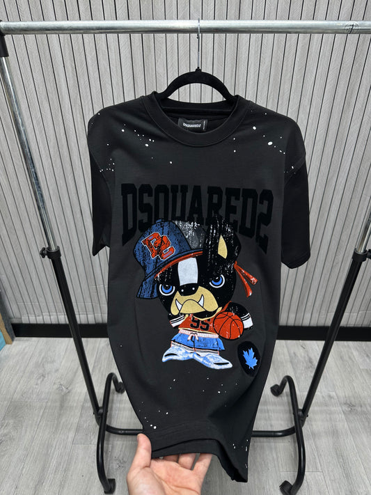 Tricou barbat Squar Negru
