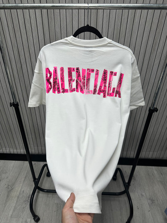 Tricou barbat BAL WhitePnk