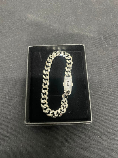Bratara Cuban Silver