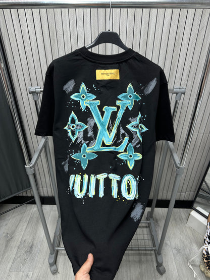 Tricou barbat Louis black Blue