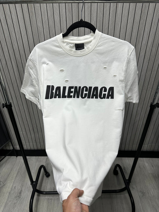 Tricou barbat BG Alb Ripped