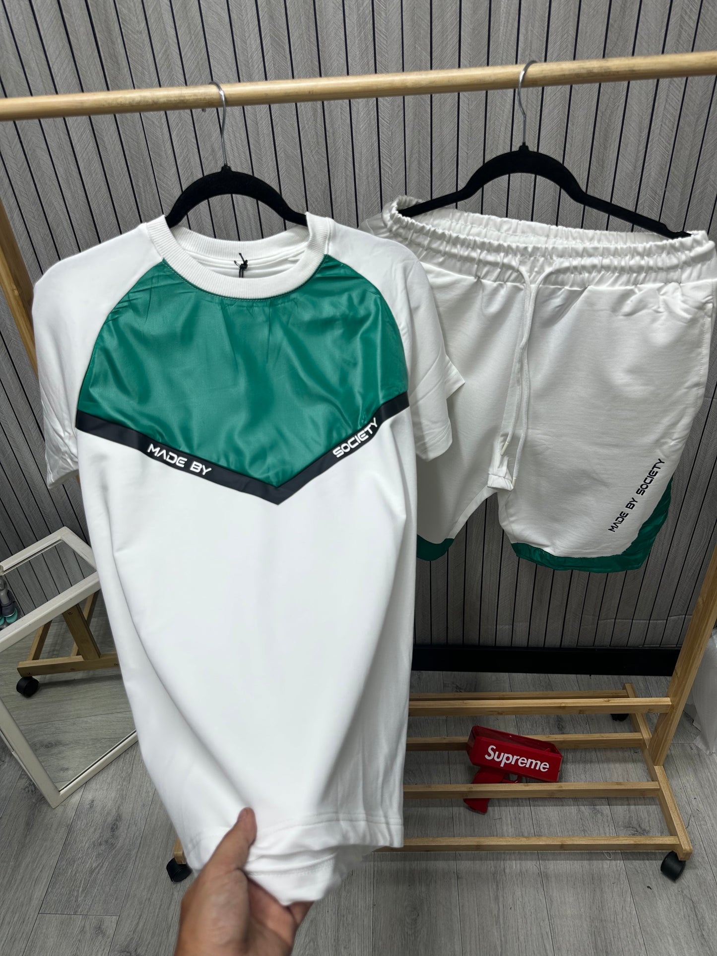 Compleu Barbat MSBY Alb Verde