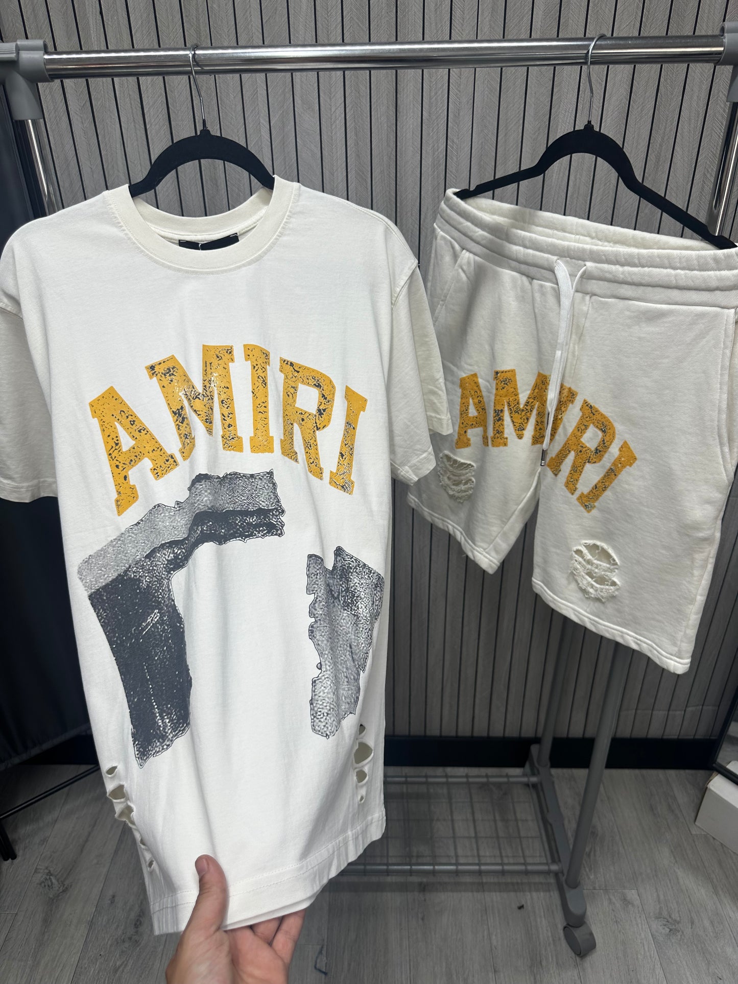 Compleu Barbat MIRI Alb Ripped