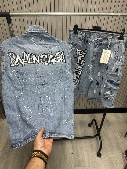 Compleu Barbat BLG Denim White