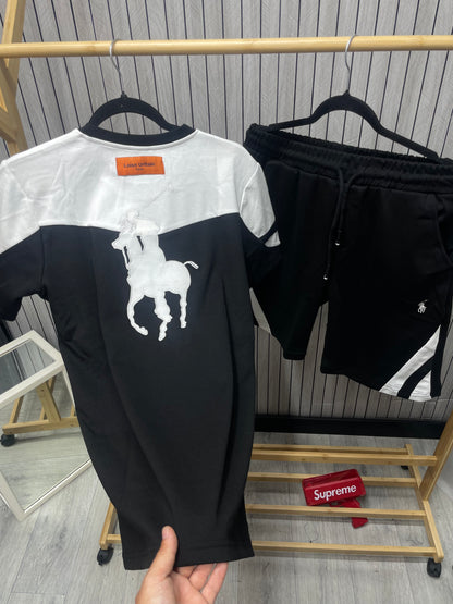 Compleu Barbat Rpo Alb Negru
