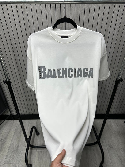 Tricou barbat BLG Nws  Alb