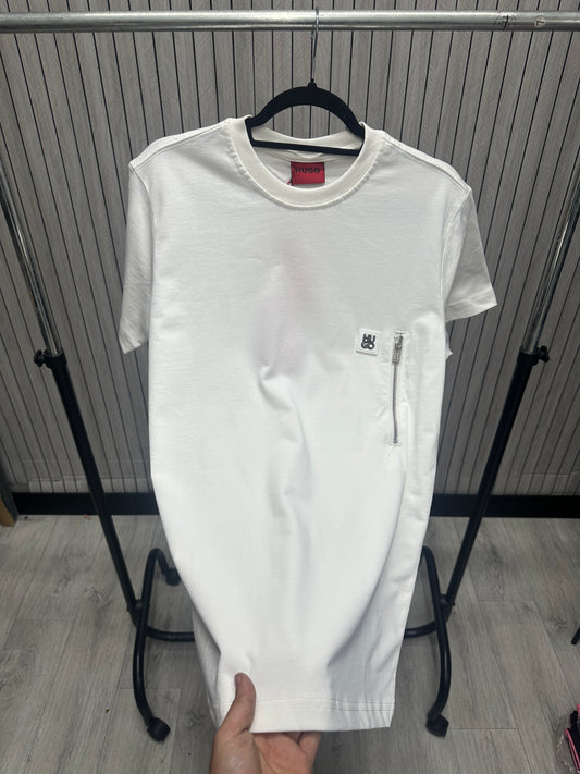 Tricou barbat HG White Zipper