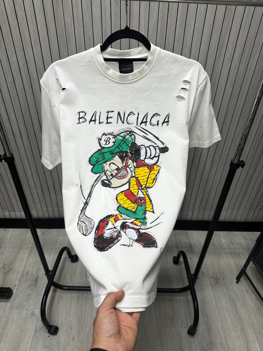 Tricou barbat AB Alb Ripped