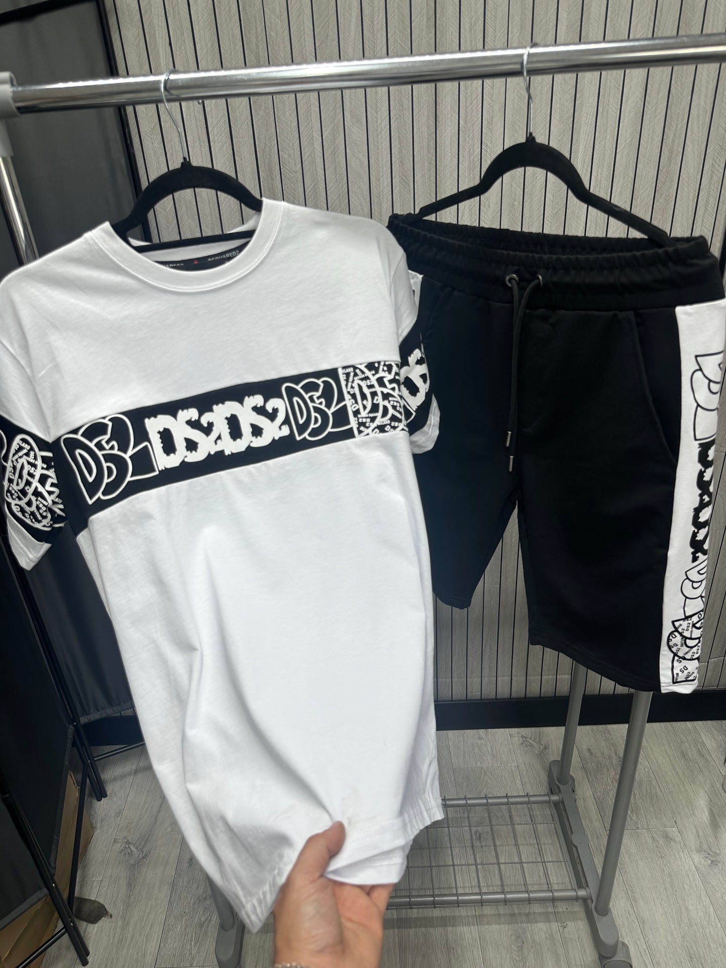 Compleu Barbat D2D2 Black White