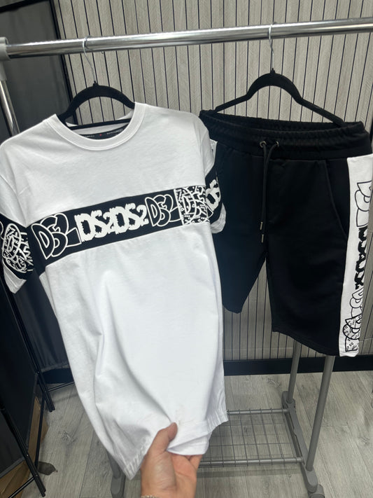 Compleu Barbat D2D2 Black White