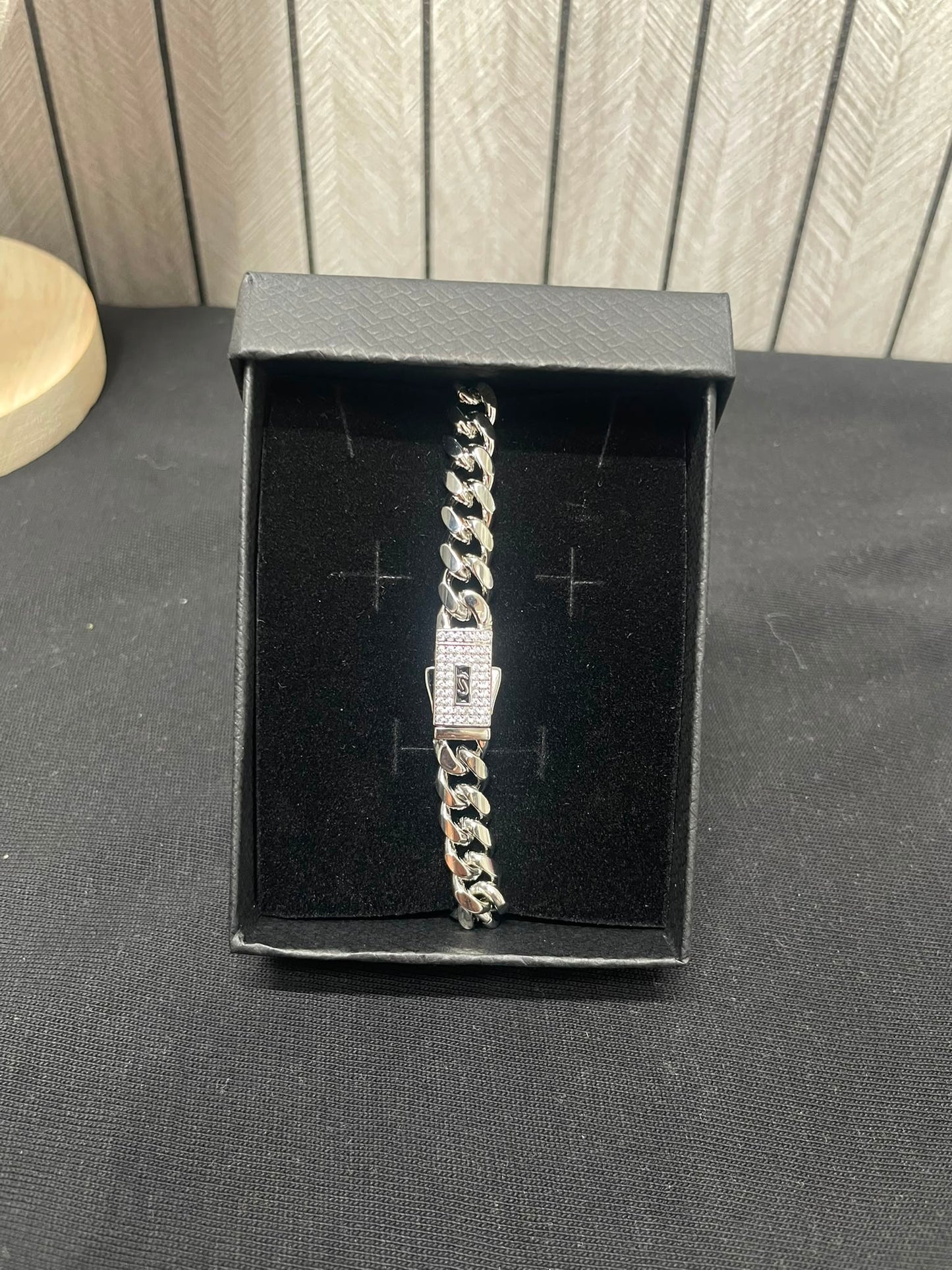 Bratara Cuban Silver