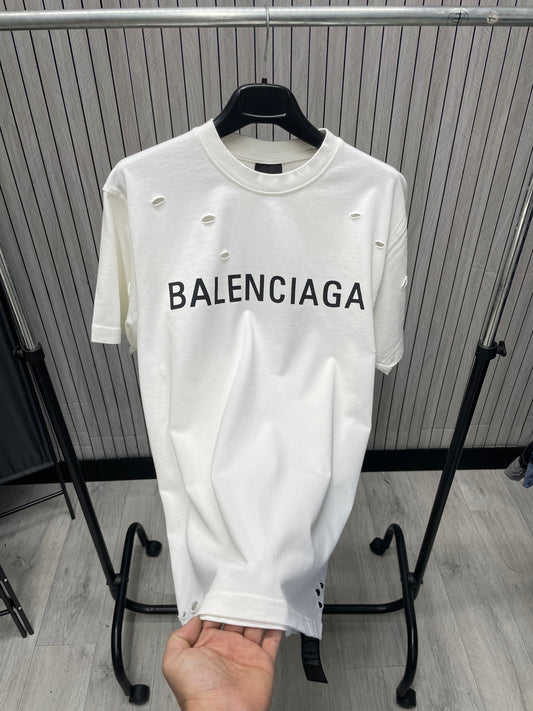 Tricou barbat CIA Alb