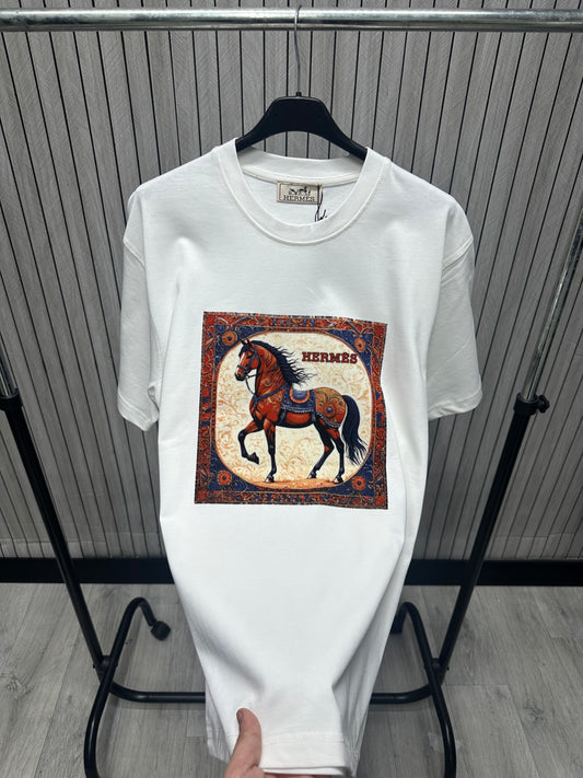 Tricou barbat HRS Alb