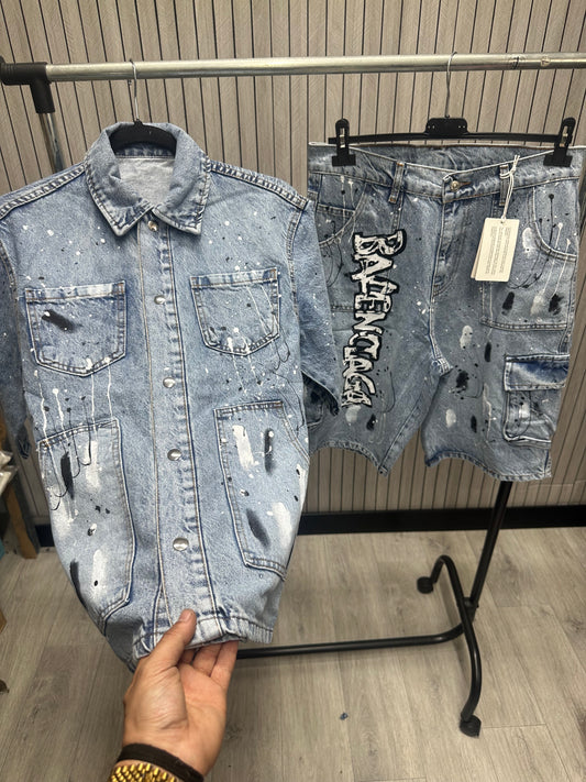 Compleu Barbat BLG Denim White