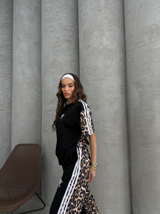 Compleu Damă Animal Print Negru Maro