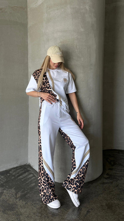 Compleu DG Animal Print Alb