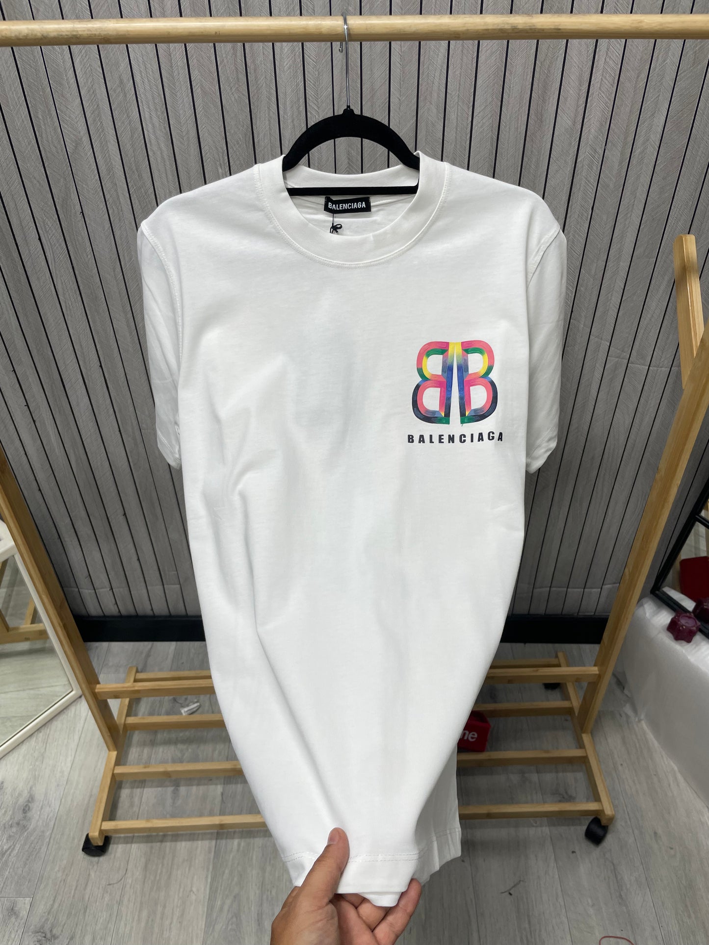 Tricou Bărbat Rainbow Alb